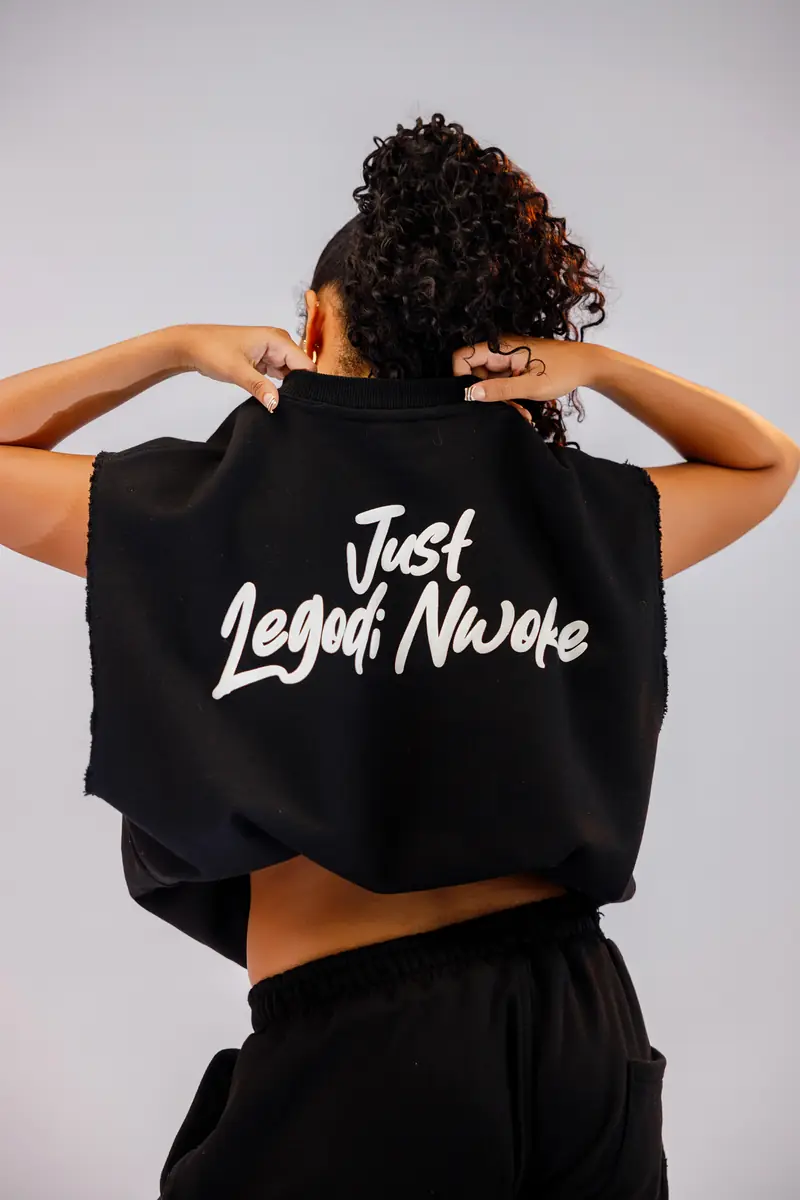 The Legodi set in Black, white print, back