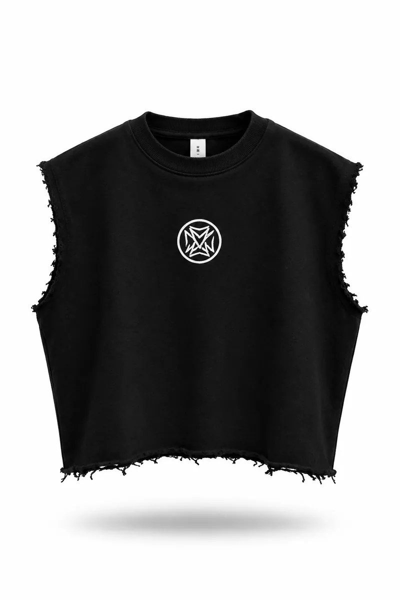 The Legodi top in Black, white print, front