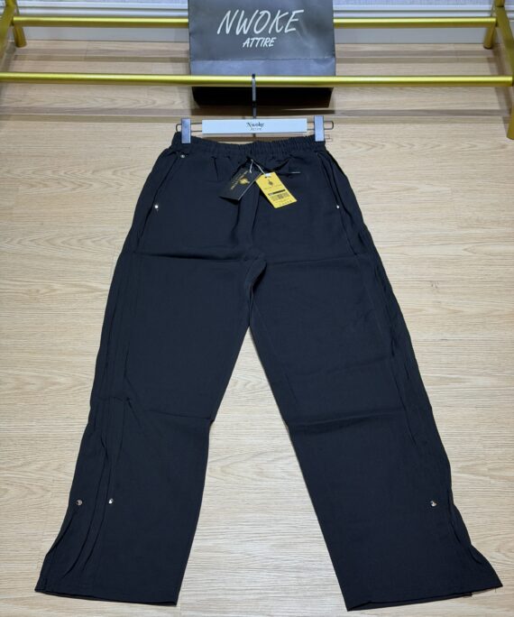 Stoned Black Plain Trouser
