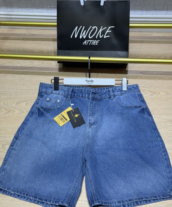 Blue Washed Denim Shorts