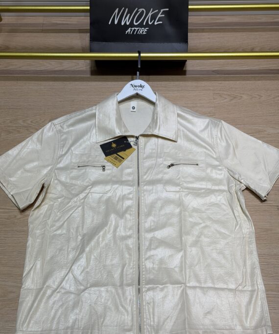Milky Turkish Zip Shirt