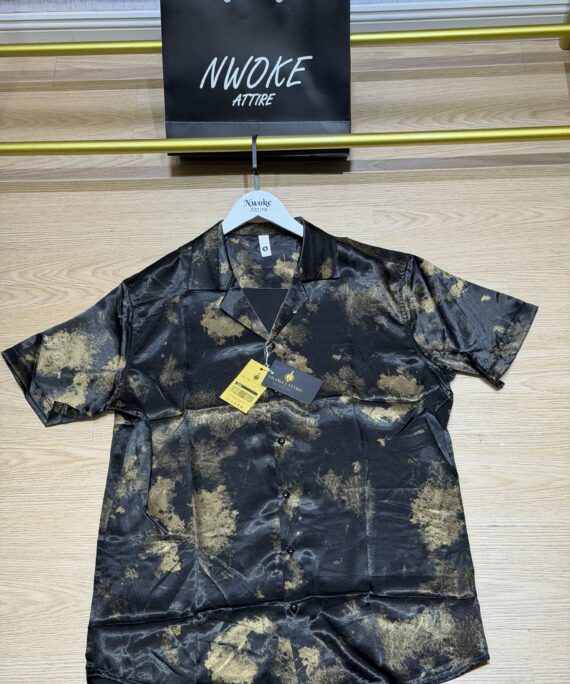 Short sleeve Black & Brown shirt