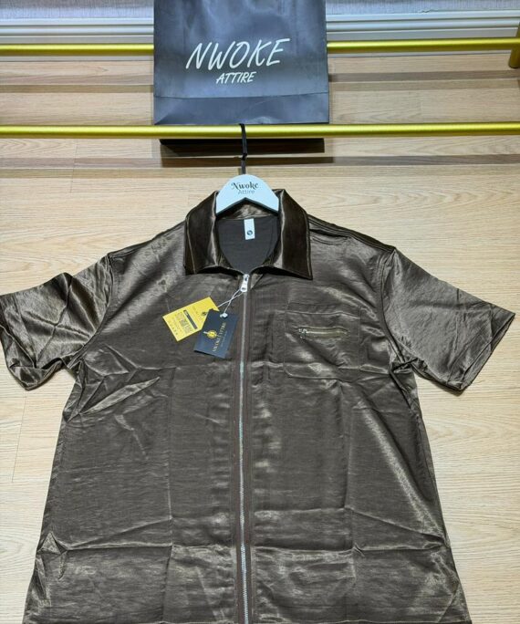 Brown Turkey Silk Shirt