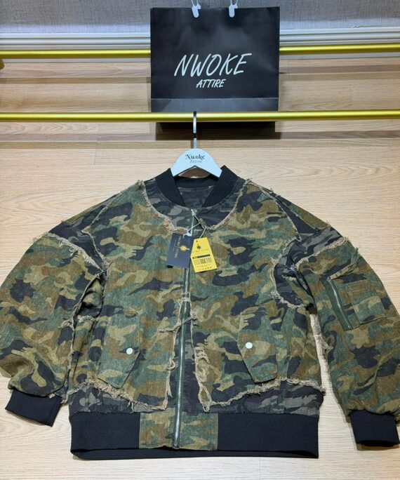 Exclusive Black Turkey Denim Camo Jacket