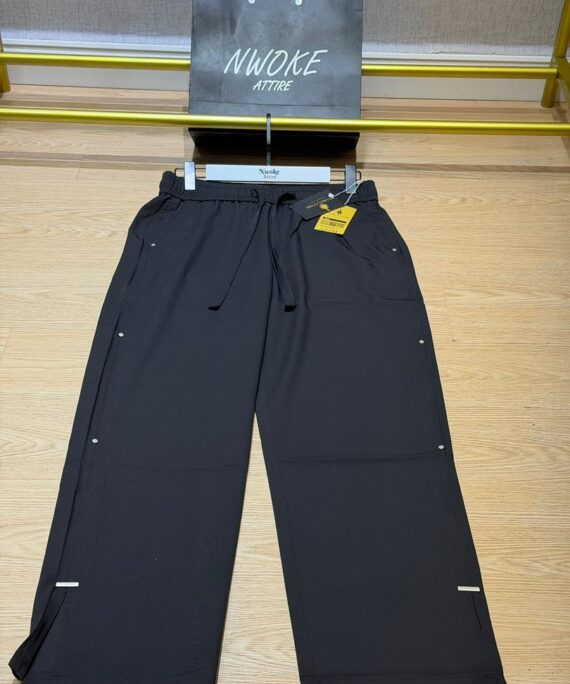 Essential Black Stoned Plain Trouser
