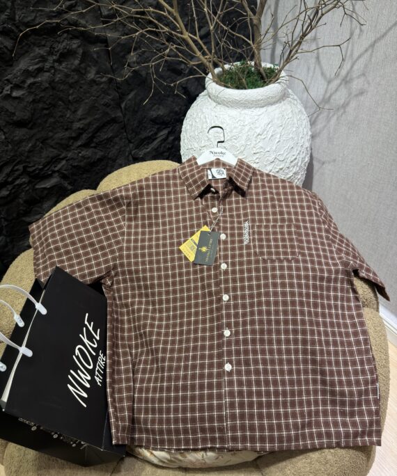 Mertra Browned Checkered Shirt