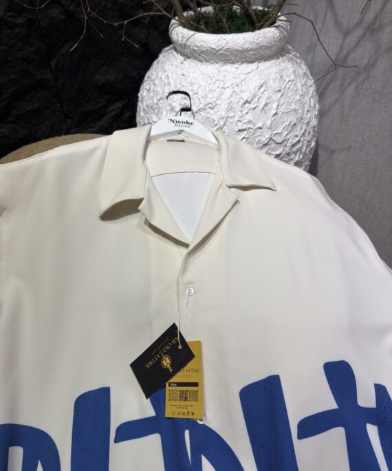 Bold Print Cuban Collar Shirt