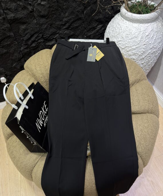 Obsidian Tie-Waist Tailored Pant