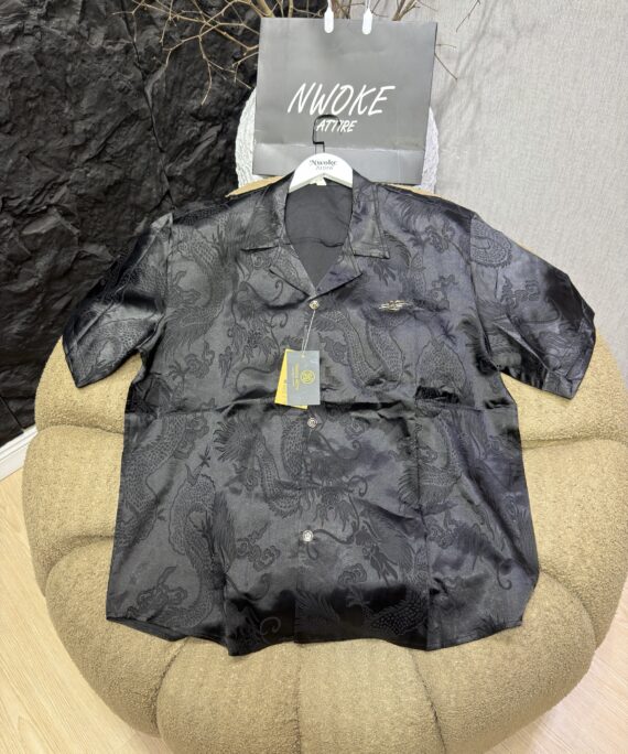 Tonal Jacquard Pattern Shirt