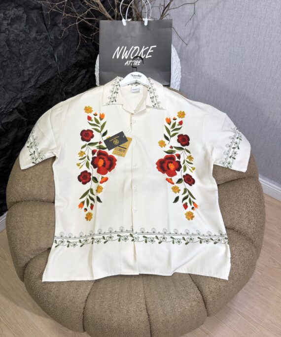 Opaque Floral Beach Shirt